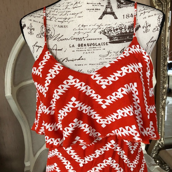 Summer short flowy spaghetti strap dress crepe - Picture 3 of 6